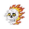 Calavera en llamas