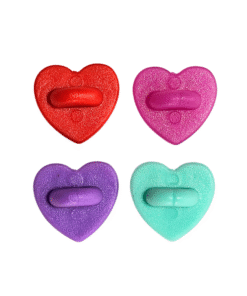 Rubber Pin Back Heart